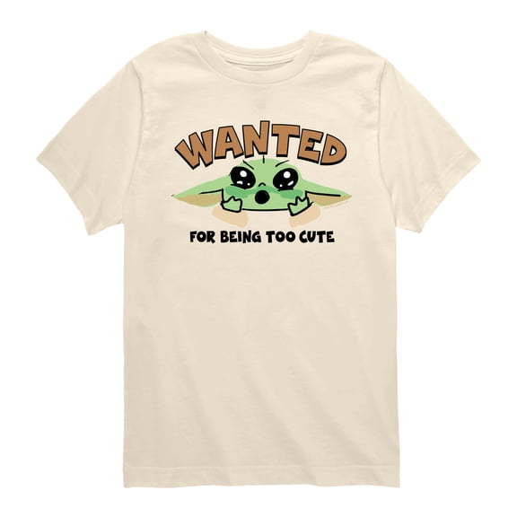 The Mandalorian And Grogu - Wanted For Being Too Cute - Youth Boys Short Sleeve Graphic T-Shirt