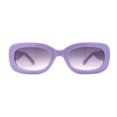 thumbnail image 1 of Girls Mod Narrow Rounded Rectangle Plastic Fashion Sunglasses Purple Smoke, 1 of 4