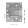 thumbnail image 2 of OUNONA 1Par Bisagras Dobles Para Puertas Exteriores Inoxidable Plateadas, 2 of 6