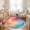 Color 3, variant on Washable Non Slip 3ft Round Rug, Pastel Cosmic iridescent Circle Area Rugs with Tassels Stars Soft Clouds celestial Dreamy Carpet for Nursery Bedroom Living Room Playroom Tent Rug