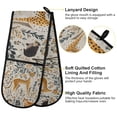 thumbnail image 2 of Yayeee Double Oven Mitt Kitchen Heat Resistant Baking 35" x7" Quilted Glove, Animals in A Forest Pattern, 2 of 6