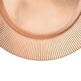thumbnail image 2 of Simply Elegant Stripe Etched Plastic Charger Plate | Service Plate for Parties, Dinner, Weddings, Quinceaneras and Events | 13 inch Diameter | Rose Gold- Gloss Finish | Set of 24, 2 of 11