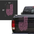 thumbnail image 2 of Distressed American USA US Flag Truck Tailgate Vinyl Decal Compatible with most Pickup Trucks - EUA Flag Rear Graphic Car Sticker (11" x 20", Soft Pink), 2 of 8