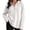 White, variant on Tqcoqu Women's Waffle Knit Henley Button Hoodie,Drawstring V Neck Drop Shoulder Long Sleeve Casual Pullover Tops,Beige Women's S-XXL