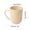 Beige, variant on COM1950s Drinking Cup with Handle, Striped Plastic Tumbler for Home, Multipurpose Beverage Cup for Water, Juice, or Mouthwash, 11 Oz, Set of 1, 3 Colors (Beige, Gray, Pink)