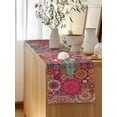 thumbnail image 5 of Table Runner 60 Inches Long for Kitchen Dining, Colorful Ethnic Dresser Scarf Farmhouse, Dining Table Decorations for Wedding/Parties, Modern Abstract National Geometric Red 13 x 60 In, 5 of 8