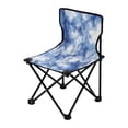 thumbnail image 2 of 600D Oxford Camping Chair Portable Foldable Chair Supports 220 lbs for Picnic, Fishing, Backpacking Blue Tie-dye Pattern, 2 of 8