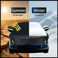 thumbnail image 3 of Guuffe Half Car Cover Car Cover for Sunshade Half Car Body Cover Snow Cover Waterproof Universal 420D Black (SUV) C105, 3 of 3