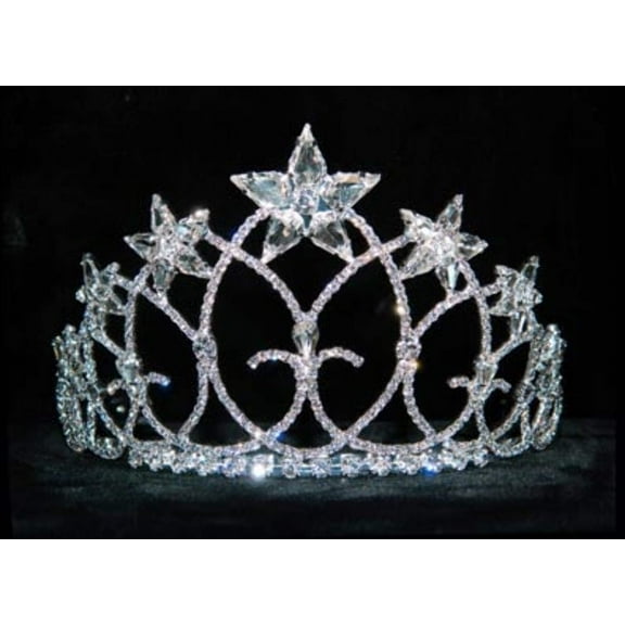 #16230 - Starred Vaulted Ceiling Tiara with Combs - 3"