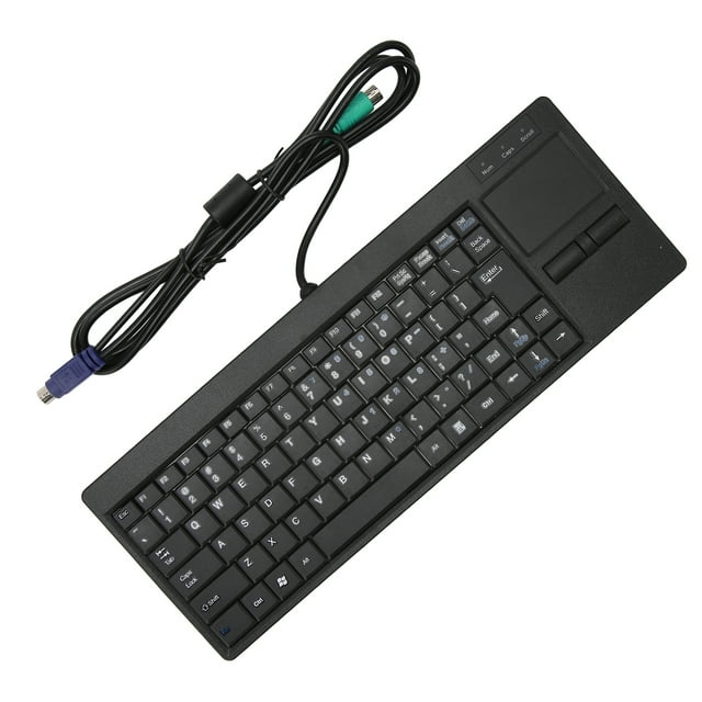 Industrial Keyboard, Rugged Keyboard with Touchpad, Wired Computer Keyboard, Plug and Play IPC Keyboard with X Scissor Foot,