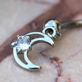 thumbnail image 2 of 316L Stainless Steel Moon and Star Dangle Navel Ring, 2 of 3