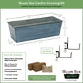 thumbnail image 4 of Bloom Box Garden Growing Kit, Medium Blue with Clamp-On Brackets, 4 of 4