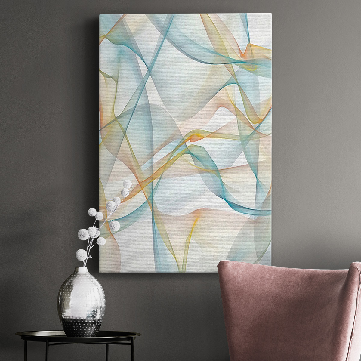 Curves and Waves IV Premium Gallery Wrapped Canvas - Ready to Hang