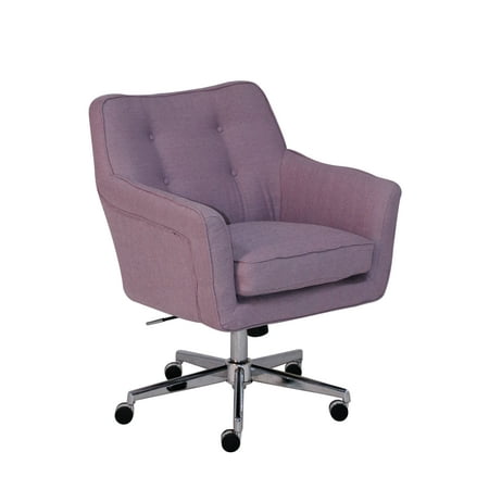Serta Style Ashland Home Office Chair, Lilac Twill Fabric ...