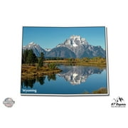 Wyoming Mount Moran Snake River - 3" Vinyl Sticker - For Car Laptop I-Pad Phone Helmet Hard Hat - Waterproof Decal