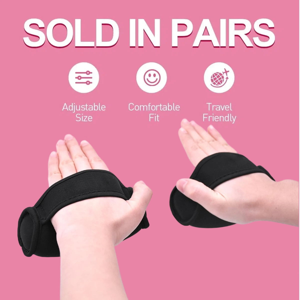 GARENDE Wrist Weights Pair to Strengthen The Hands Forearm Arm Weights for Women Men for Black 1lb
