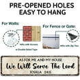 thumbnail image 3 of Christian Wall Art Decor - Religious Bible Verses Sign for Gifts, Home, Living Room & Bedroom - Inspirational Scripture Quotes Signs - Joshua 24:15 As For Me We Will Serve the Lord, 4" by 16", 3 of 5