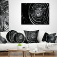 thumbnail image 4 of Designart Fractal 3D Black Whirlwind - Contemporary Throw Pillow - 16x16, 4 of 5