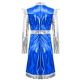 thumbnail image 4 of LiiYii Girls Space Alien Outfit Kids Astronaut Fancy Dress for Festival Holiday Birthday Theme Party Royal Blue 8, 4 of 7