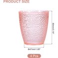 thumbnail image 2 of 7oz Acrylic Drinking Glasses 4Pcs Tumblers Drinkware, Reusable Unbreakable Water Glasses Cups Stackable Dishwasher Safe for Home Outdoors Restaurant,Pink,7oz, 2 of 7