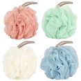 thumbnail image 1 of Esponjas de baño Esponjas de ducha 50 g Bolas de malla Esponja 4 colores sólidos para baño de baño Hombres Mujeres - Paquete de 4, 1 of 5