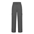 thumbnail image 4 of Hfolob Women's Pants Womens Daily Home Outdoor Elastic Waist Side Pockets Trousers Casual Workout Trousers Cargo Pants Womens Casual Pants, 4 of 9