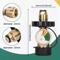 thumbnail image 2 of Se Adapta Al Adaptador de Tanque de Propano POL con Manómetro Que Convierte la Válvula de Servicio del Tanque POL LP A QCC1/Tipo 1, para Caravanas, Parrillas de Gas para Barbacoas, 2 of 6