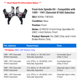 thumbnail image 2 of Front Axle Spindle Kit - Compatible with 1989 - 1991 Chevy R1500 Suburban 1990, 2 of 3
