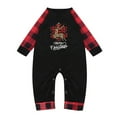 thumbnail image 2 of Odeerbi Matching Family Christmas Pajamas Sets Baby Plaid Romper Xmas Jumpsuits Patchwork Printed Homewear Loungewear Round Neck 2024 Long Sleeve Bodysuit Sleepwear Jammies for Baby, 2 of 4