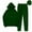 Green, variant on hoksml Women's 2-Piece Athletic Outfit Sets, Hoodie and Drawstring Sweatpants Tracksuit, Casual Loungewear Workout Set
