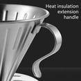 thumbnail image 4 of CIYISON Coffee Dripper Stainless Steel V-Shape Dripper Coffee Funnel Hand Brewed Coffee Filter Pour Over Coffee Brewing Cup, 4 of 12