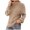 Khaki, variant on Womens Turtleneck Sweaters Batwing Long Sleeve Casual Loose Oversized Chunky Knit Pullover Jumper Tops Gray L