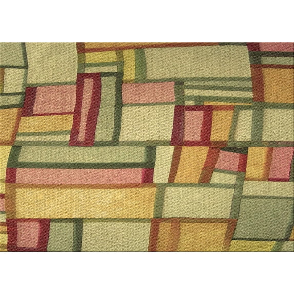 Ahgly Company Machine Washable Indoor Rectangle Transitional Light Brown Area Rugs, 3' x 5'