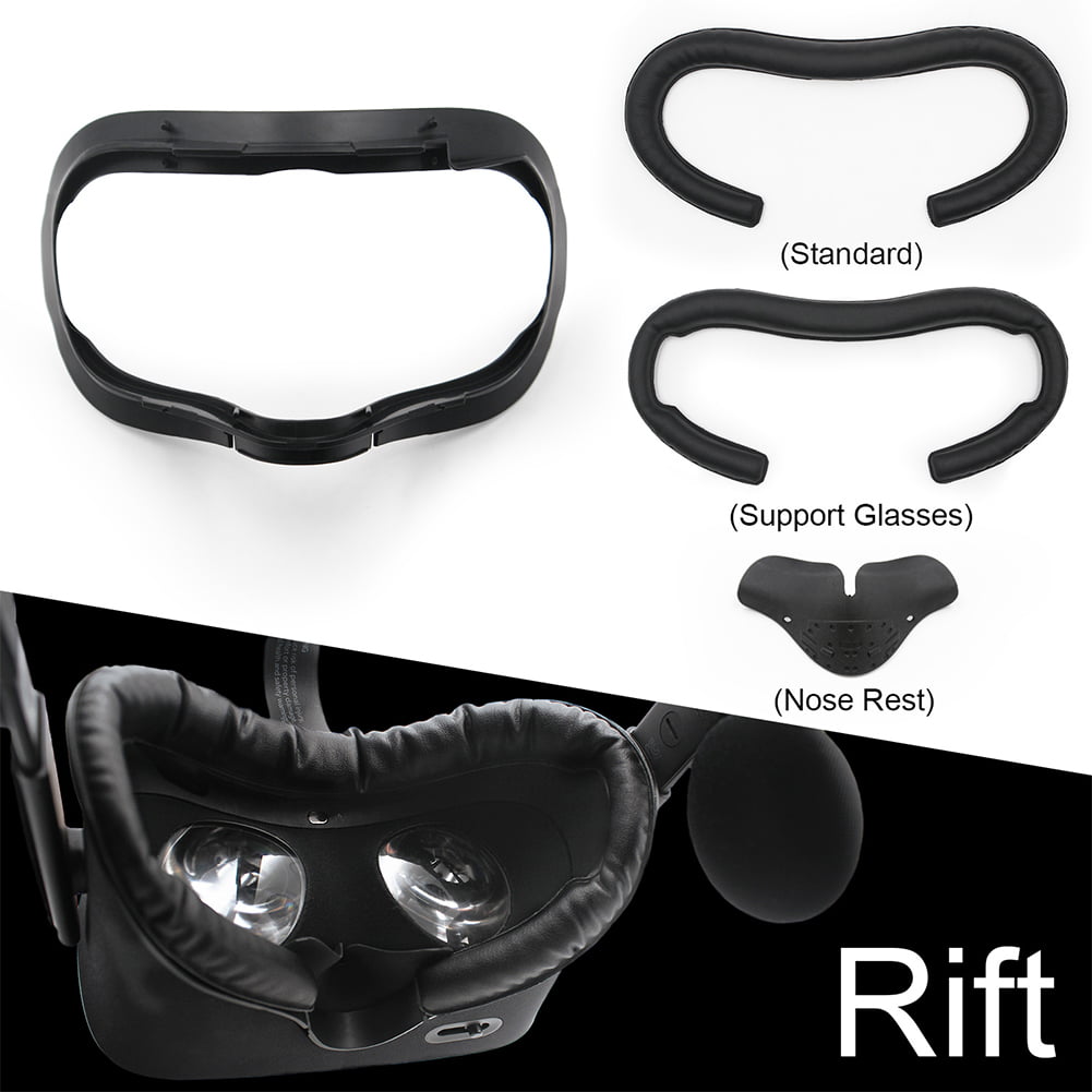 haag eerlijk pin Facial Interface Set Replace Eye Mask Foam PU Leather For Oculus Rift VR  Headset - Walmart.com