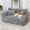 Grey, variant on Plush Calming Pet Sofa Bed, Raised Rim, Removable Cover & Non-Slip Bottom for Cats & Dogs, Calming Dog Bed Fluffy Plush Dog Mat for Furniture Protector with Removable Washable Cover (Grey, Small)