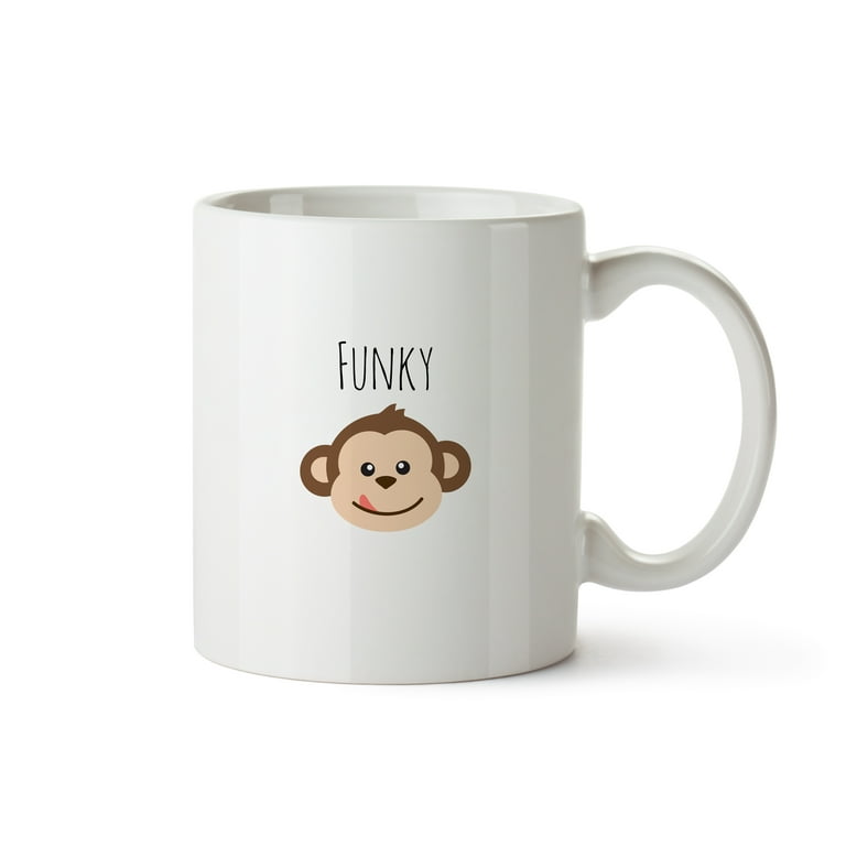 SpunkySwell 11 oz. Funky Monkey Wordplay Ceramic Mug 