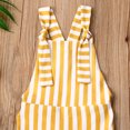 thumbnail image 3 of One opening Infants Girl Romper Baby Overall Summer Flat Neck Sleeveless Striped Wide-Leg Backless Jumpsuit, 3 of 6
