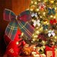thumbnail image 3 of 20/10 Uds. Decoración de lazo navideño de lino, adornos colgantes para árbol de Navidad, lazo para corona navideña, lazo para regalos de Navidad de Año Nuevo 2024, 3 of 4