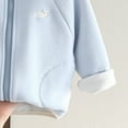 thumbnail image 5 of Zanarzt Kids Jackets Boys Toddler Girls Boys Fleece Jacket Kids Sherpa Lined Jackets Fall Spring Warm Coats Clothes for Baby Blue,18-24 Months, 5 of 7