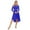 Royal Blue, variant on TiaoBug Womens Long Sleeve Lyrical Dance Costumes Cutout Modern Contemporary Dance Dress Navy Blue S