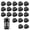 BLACK, variant on 20 Pack Self Adhesive Caster Wheels 1 Inch for Furniture Mop Bucket, Load Capacity 28LBS Per Wheel, Low Profile Swivel Wheels for Small Appliance Storage Bins(Black)