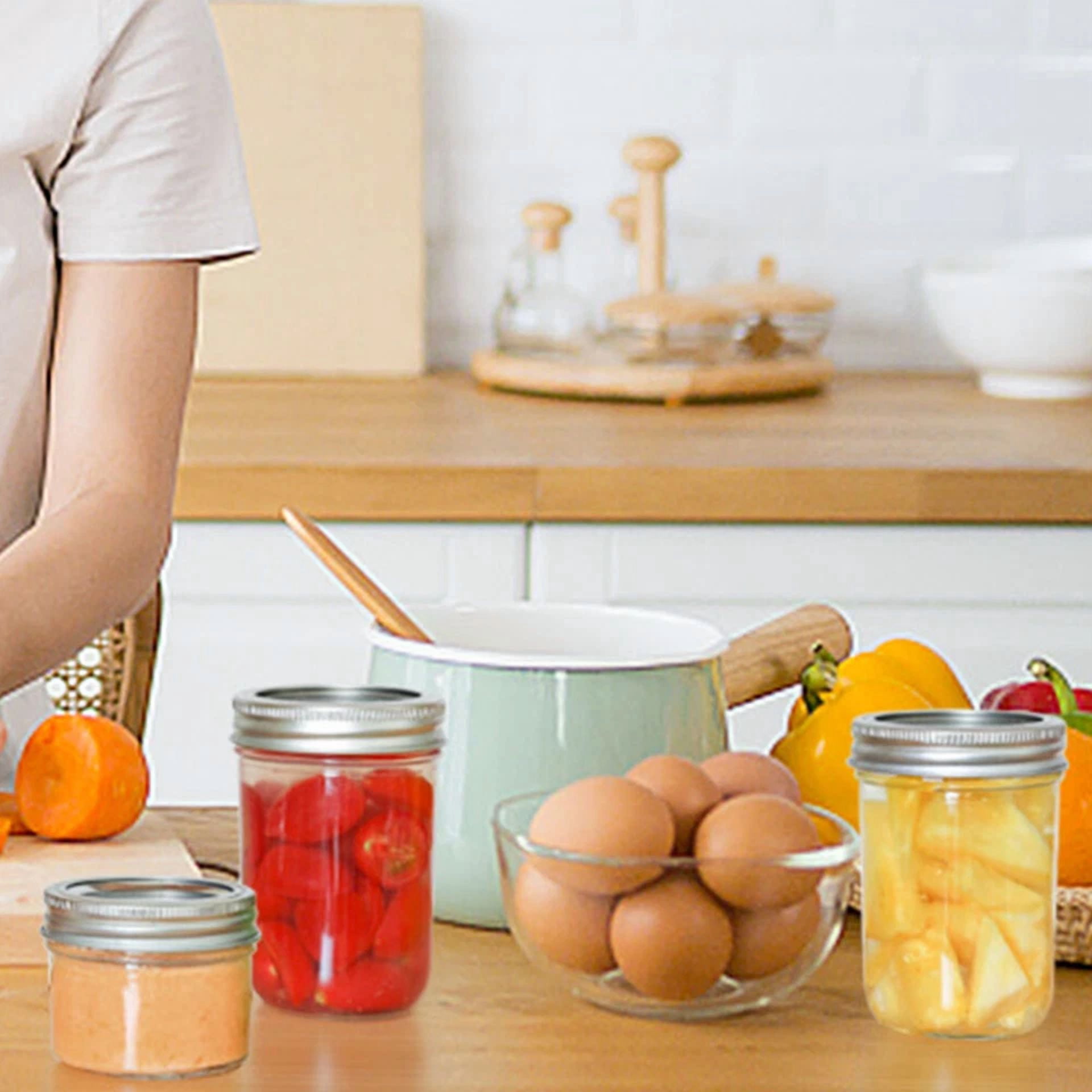 6 Pcs Mini Plastic Bottle Home Accessories Baby Yogurt Jars With Lids