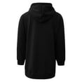 thumbnail image 5 of Bibifish Long Hoodies For Women Long Sleeve Oversized Cozy Fall Winter Hooded sweatshirts Soft Solid Color Loungewear Ladies Tops With Pocket, 5 of 5