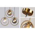 thumbnail image 3 of Diseño ensamblado a mano, fuente de luz E14, iluminación colgante de metal de latón, lámpara colgante moderna nórdica, voltaje de bronce dorado, material de alta calidad, 3 of 4