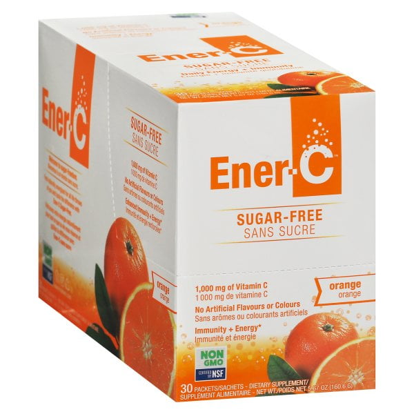 Ener C Vitamin C Multivitamin Drink Mix Sugar Free Orange 1 000 Mg 30 Packets 0 2 Oz 5 35 G Each Walmart Com