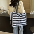 thumbnail image 2 of Bolso Mano Color en Bolsos A Rayas para Mujer Informal Con Múltiples Bolsillos, 2 of 9