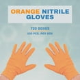 thumbnail image 2 of SSBM Nitrile Orange Gloves Powder-Free, X-Large Size, 5 Mil Thick, 72000 Pcs, Finger Texture, Non-Latex Single-Use Only, 2 of 6