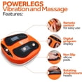 thumbnail image 4 of Power Legs Electric Foot Massager Machine with Remote Control, Adjustable Speed, Vibration - Calf Massager - Feet Massager (Orange), 4 of 9