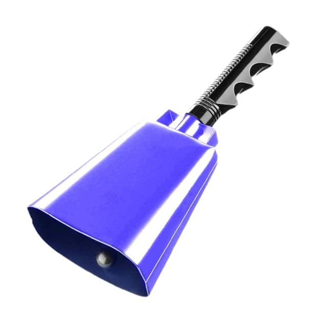 TISHITA Cowbell Wedding Bells Loud Cheering Hand Bell for Baseball Party Celebration Blue