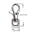 thumbnail image 2 of Durable Metal Alloy Swivel Lobster Clasp Hooks with Strong Spring Loaded Snap Gate 5 Pieces Silver, 2 of 6